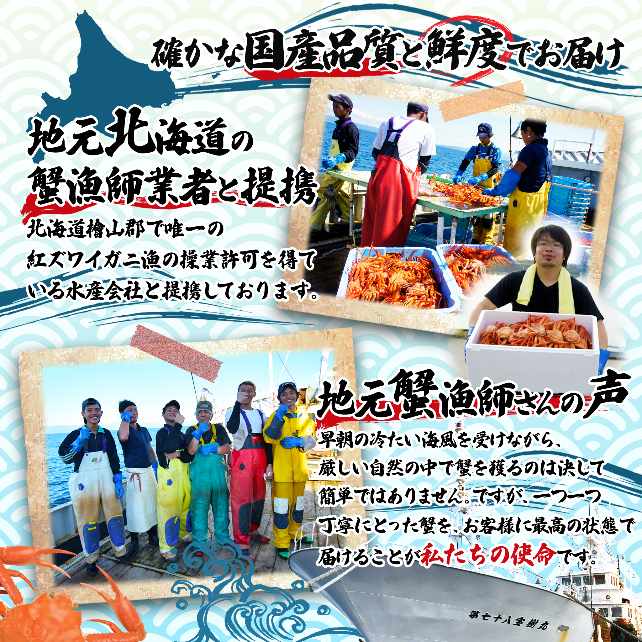 【北海道産】紅ズワイガニの脚肉しゃぶしゃぶセット500g